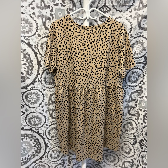 Cute Leopard π Print Babydoll Dress - Picture 2 of 3